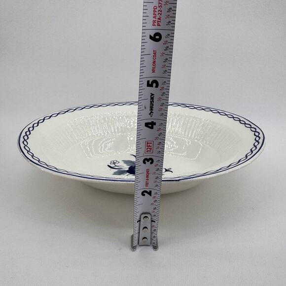 Vintage Adams Baltic Serving Bowl Blue White Ironstone England - Picture 5 of 6